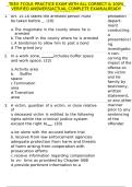 TEEX TCOLE PRACTICE EXAM WITH ALL CORRECT & 100&percnt; VERIFIED ANSWERS&vert;ACTUAL COMPLETE EXAM&vert;ALREADY GRADED A&plus;