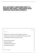 MLS 220 EXAM 1 QUESTIONS &lbrack;UNIT 1-3 QUIZZES AND EXAM 1 QUESTIONS&rsqb; WITH COMPLETE SOLUTIONS SCORED A