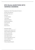 WTA Review QUESTIONS WITH VERIFIED ANSWERS