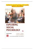 Test Bank for Social Psychology &lpar;8th Canadian Edition&rpar; by David G&period; Myers &ndash; Verified Exam Questions and Answers with Rationales