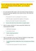 NU473 HESI PSYCHIATRIC&sol;MENTAL HEALTH   EXAM 2025&sol;2026 WITH 100&percnt; ACCURATE ANSWERS