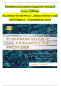 Test Bank For Edmunds' Pharmacology for the Primary Care Provider 5th Edition by Constance G Visovsky&vert;&vert;All Chapters included&vert;&vert;Complete test Guide Already Graded A&plus;&vert;&vert;Latest verified edition&period;