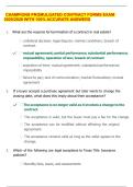 CHAMPIONS PROMULGATED CONTRACT FORMS EXAM 2025&sol;2026 WITH 100&percnt; ACCURATE ANSWERS