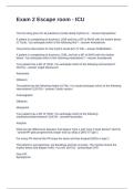 Exam 2 Escape room - ICU&period; Questions with Solutions