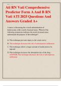 Ati RN Vati Comprehensive Predictor Form A And B RN Vati ATI 2025 Questions And Answers Graded A&plus;