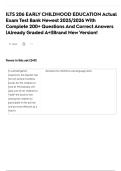 ILTS 206 EARLY CHILDHOOD EDUCATION Actual Exam Test Bank Newest 2025&sol;2026 With Complete 200&plus; Questions And Correct Answers &vert;Already Graded A&plus;&vert;&vert;Brand New Version&excl;