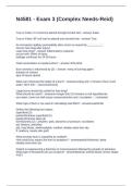 N4581 - Exam 3 &lpar;Complex Needs-Reid&rpar; Questions and Answers