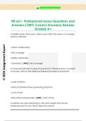 NR 661- Professional Issues Questions and  Answers &lpar;100&percnt; Correct Answers&rpar; Already  Graded A&plus; 