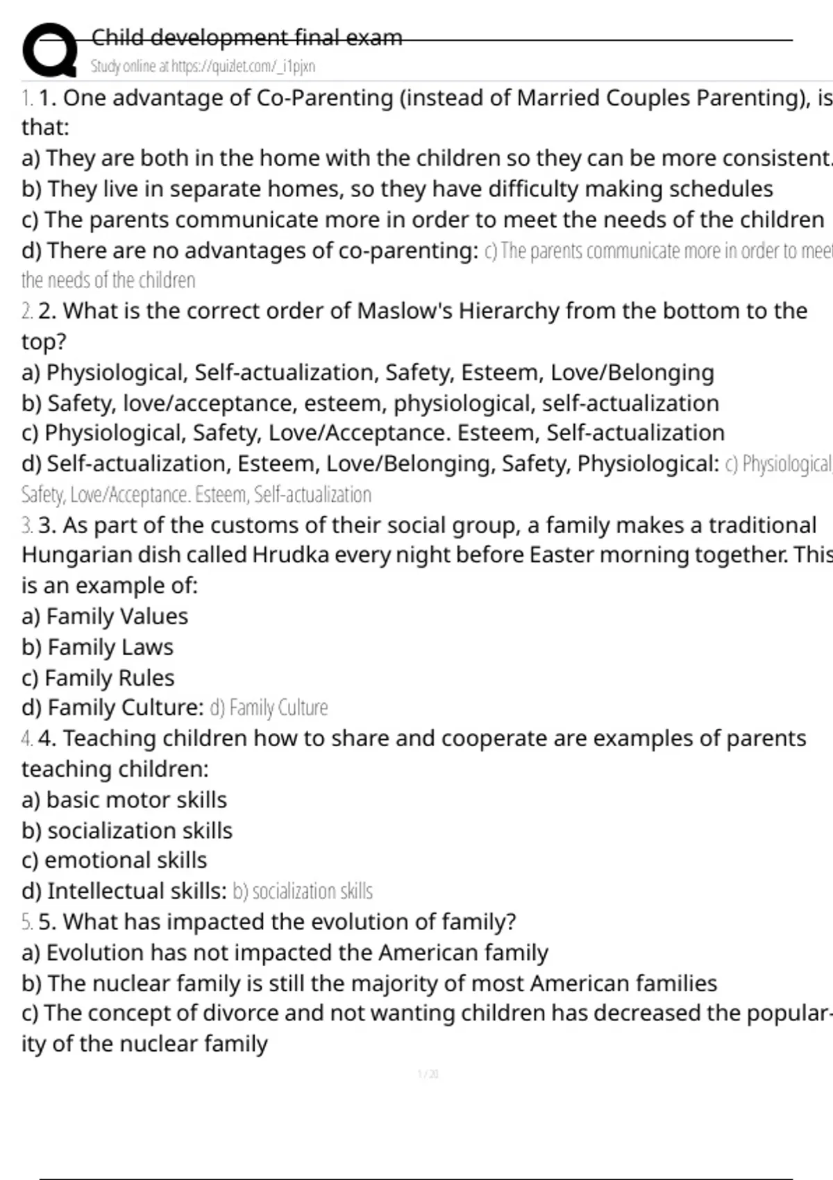 Child development final exam Exam Questions and Answers 100% Pass ...