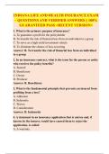 INDIANA LIFE AND HEALTH INSURANCE EXAM &ndash; QUESTIONS AND VERIFIED ANSWERS &vert;&vert; 100&percnt;  GUARANTEED PASS <RECENT VERSION>