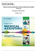 TEST BANK  Medical assisting administrative clinical competencies mindtap&Tab; course list 9th edition by Michelle Blesi Chapter 1 to 58