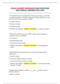 Aflac Academy Insurance Exam 2025&ndash;2026 &ndash; Complete Questions and Correct Answers