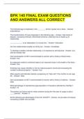 BPK 140 FINAL EXAM QUESTIONS AND ANSWERS ALL CORRECT 