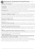 Wellcoaches CH 1&colon; Fundamentals of Coaching Psychology Exam Questions and Answers 100&percnt; Pass &vert;Already Graded A&plus;&vert; Verified and Updated &vert;Actual 2025&sol;2026 Cheat Sheet