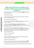 NRSG 446 Peds Exam 3 Questions and  Answers &lpar;100&percnt; Correct Answers&rpar; Already  Graded A&plus;