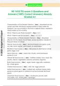 NS 1410 TTU exam 3 Questions and  Answers &lpar;100&percnt; Correct Answers&rpar; Already  Graded A&plus;
