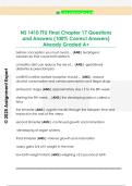 NS 1410 TTU Final Chapter 17 Questions  and Answers &lpar;100&percnt; Correct Answers&rpar;  Already Graded A&plus; 
