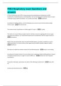 FHEA Respiratory exam Questions and  answers 