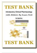 NURSING TEST BANK for Introductory Clinical Pharmacology 12th Edition Susan Ford &vert; Complete Guide with All Chapters & Rationales