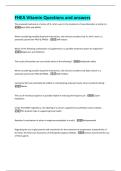 FHEA Vitamin Questions and answers 