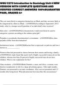 WGU C273 Introduction to Sociology Unit 4 NEW VERSION WITH COMPLETE QUESTIONS AND VERIFIED CORRECT ANSWERS 100&percnt;GUARANTEED PASS&comma; GRADED A&plus;