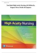 Test Bank High Acuity Nursing 7th Edition by   Wagner Pierce Welsh &vert;&vert;ISBN&colon;9780134459295