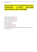 KYLE EPIC CLN 251&sol;252 EXAM ALL  VERSIONS LATEST REVISED  QUESTIONS AND ANSWERS 