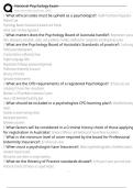 National Psychology Exam Exam Questions and Answers 100&percnt; Pass &vert;Already Graded A&plus;&vert; Verified and Updated &vert;Actual 2025&sol;2026 Cheat Sheet