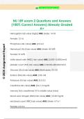 NU 189 exam 2 Questions and Answers  &lpar;100&percnt; Correct Answers&rpar; Already Graded  A&plus; 
