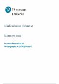 2025 Pearson Edexcel GCSE Geography A Mark Scheme Paper 1 &lpar;1GAO&sol;01&colon;The Physical Environment&rpar;