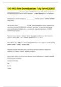 SYO 4400&colon; Final Exam Questions Fully Solved 2026&sol;27