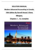 SOLUTION MANUAL for Modern Advanced Accounting In Canada&comma; 10th Edition By Darrell Herauf&comma; Chima Mbagwu&comma; Chapters 1 - 12&comma; Complete 