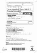 2025 Pearson Edexcel GCSE Geography A Paper 3 &lpar;1GAO&sol;03&colon; Geographical investigations Fieldwork and UK Challenges&rpar;