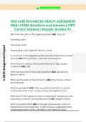 NUR 643E ADVANCED HEALTH ASSESSMENT  FINAL EXAM Questions and Answers &lpar;100&percnt;  Correct Answers&rpar; Already Graded A&plus;