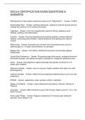 DOULA CERTIFICATION EXAM QUESTIONS & ANSWERS