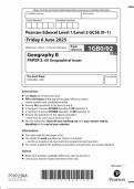 2025 Pearson Edexcel GCSE Geography B Paper 2 &lpar;1GB0&sol;02&colon; UK Geographical Issues&rpar;