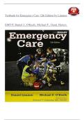 Test Bank for Emergency Care 12th Edition by Limmer &vert; Chapters 1&ndash;83 &vert;latest Updated 