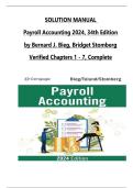 SOLUTION MANUAL for Payroll Accounting 2024&comma; 34th Edition by Bernard J&period; Bieg&comma; Bridget Stomberg Verified Chapters 1 - 7&comma; Complete