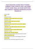 PNCB PEDIATRIC NURSE PRACTITIONER - PRIMARY CARE CPNP-PC FINAL 2025 EXAM STUDY GUIDE &sol;REAL 220 EXAM QUESTIONS AND CORRECT VERIFIED ANSWERS&sol;ALREADY GRADED A&plus;