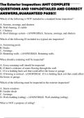 The Exterior Inspection&colon; AHIT COMPLETE QUESTIONS AND 100&percnt;DETAILED AND CORRECT ANSWERS&comma;GUARANTEED PASS&excl;&excl;&excl;