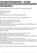 AHIT PRACTICE QUESTIONS 1 &ndash; 100 AND ANSWERS EXAM &lpar;2025&sol;2026&rpar;100&GUARANTEED PASS GRADED A&plus;