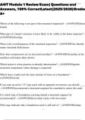 AHIT Module 1 Review Exam&vert; Questions and Answers&comma; 100&percnt; Correct Latest&lpar;2025&sol;2026&rpar;Graded A&plus;