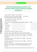 NUR 253&colon; Hematology Questions and  Answers &lpar;100&percnt; Correct Answers&rpar; Already  Graded A&plus;