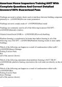 American Home Inspectors Training AHIT With Complete Questions And Correct Detailed Answers100&percnt; Guaranteed Pass