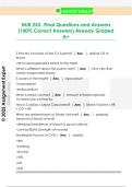 NUR 253- Final Questions and Answers  &lpar;100&percnt; Correct Answers&rpar; Already Graded  A&plus;