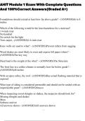 AHIT Module 1 Exam With Complete Questions And 100&percnt;Correct Answers&lpar;Graded A&plus;&rpar;