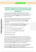 NUR2243 Respiratory EAQs Questions and  Answers &lpar;100&percnt; Correct Answers&rpar; Already  Graded A&plus;