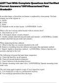 AHIT Test With Complete Questions And Verified Correct Answers&sol;100&percnt;Guaranteed Pass  GradedA&plus;