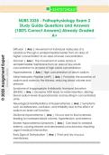 NURS 3335 - Pathophysiology Exam 2  Study Guide Questions and Answers  &lpar;100&percnt; Correct Answers&rpar; Already Graded  A&plus; 