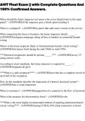 AHIT Final Exam &vert;&vert; with Complete Questions And 100&percnt; Confirmed Answers&period;